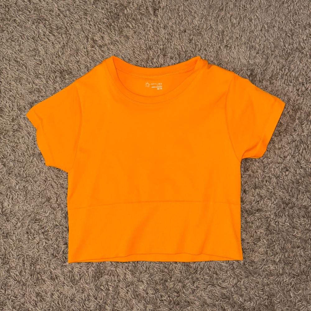 BRAND NEW Orange Aerie Offline Seamless Workout crop top #croptop #Aerie